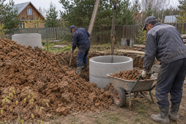 Выемка грунта из шахты, вывоз тачкой